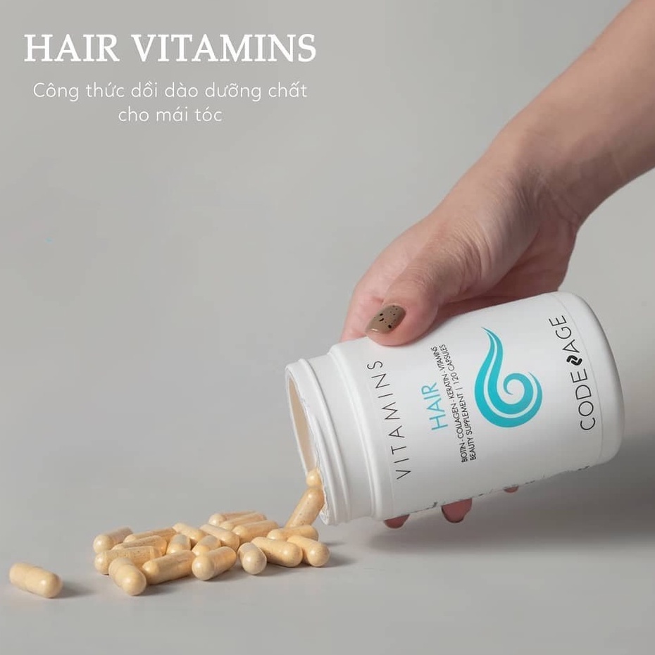 Viên Uống Hỗ Trợ Mọc Tóc Codeage  Hair Vitamin Codeage 120 viên (R) (HSD: 7/24)