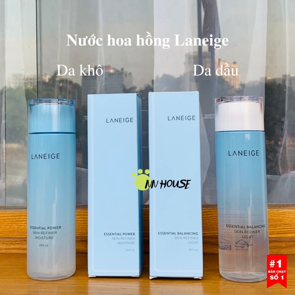 Nước hoa hồng Laneige 200ml Skin Refiner Moisture toner dưỡng ẩm da khô, toners nước cân bằng dưỡng da lotion NN HOUSE