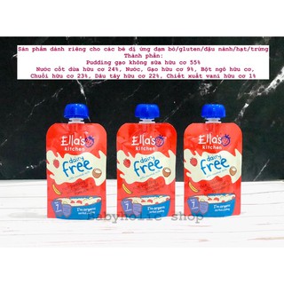 Sữa chua/Pudding hữu cơ cho bé dị ứng đạm bò Ella’s Kitchen UK