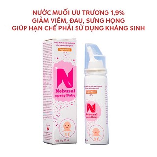 Nebusal - Xịt vệ sinh mũi, nghẹt mũi, sổ mũi, vệ sinh tai
