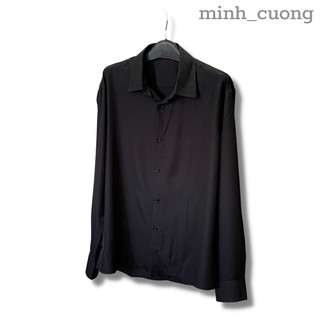Áo SOMI Đen TRƠN DÀI TAY BASIC Nam Nữ Unisex - SML