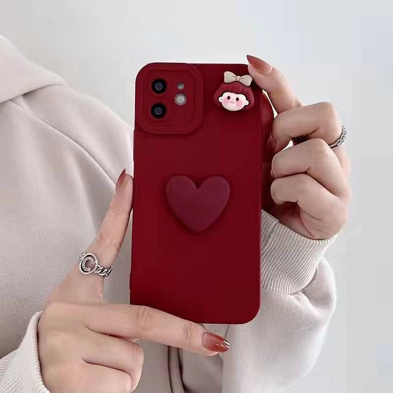 Ốp Điện Thoại Chống Sốc Hình Cô Gái Ngọt Ngào 3D Dễ Thương Cho Samsung A11 M11 Note 10 20 S20 S21 S22 S30 Plus Ultra Lite