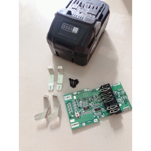 Vỏ mạch hitachi 36v. mạch nhận sạc zin, vỏ chứa 10cell 21700