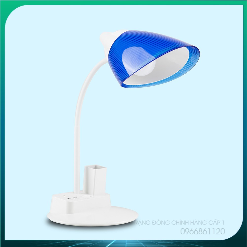 ShopRD Đèn bàn, đèn học LED Rạng Đông Model: RD-RL-40 8W (OC-USB) tích hợp ổ cắm và chân sạc USB - bảo vệ thị lực