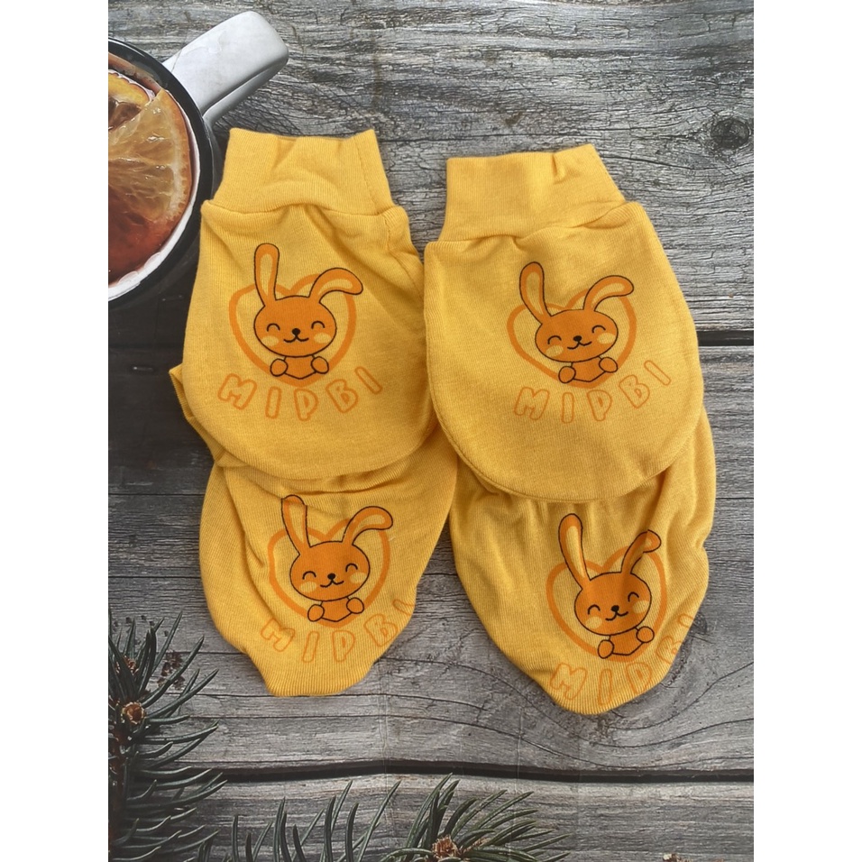 Sét bao tay chân Mipbi cho trẻ sơ sinh 100% sợi tre an toàn