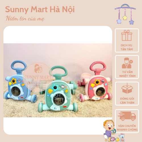 Xe Tập đi kiêm Chòi chân và Scooter đa năng 3in1 HOLLA HL- 02153 tích hợp đồ chơi cho bé | Xe tập đi đa năng