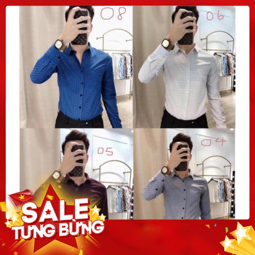Sơ Mi Nam Họa Tiết Nhỏ,,Áo công sở, Áo Sơ Mi hàn quốc Cực Kỳ sang Trọng, Lịch Sự, Dáng cực đẹp - Hàng nhập khẩu