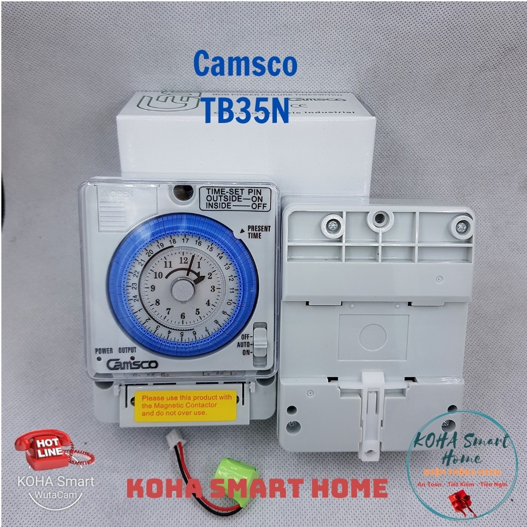 Timer công tắc hẹn giờ Camsco - TB35N (Tặng kèm pin lưu )