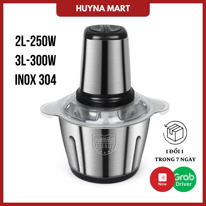 Máy Xay Thịt Đa năng 2-3L Cối Inox 304 Công Suất 250-300W (Xay thịt, tỏi, ớt, hạt, rau củ quả)