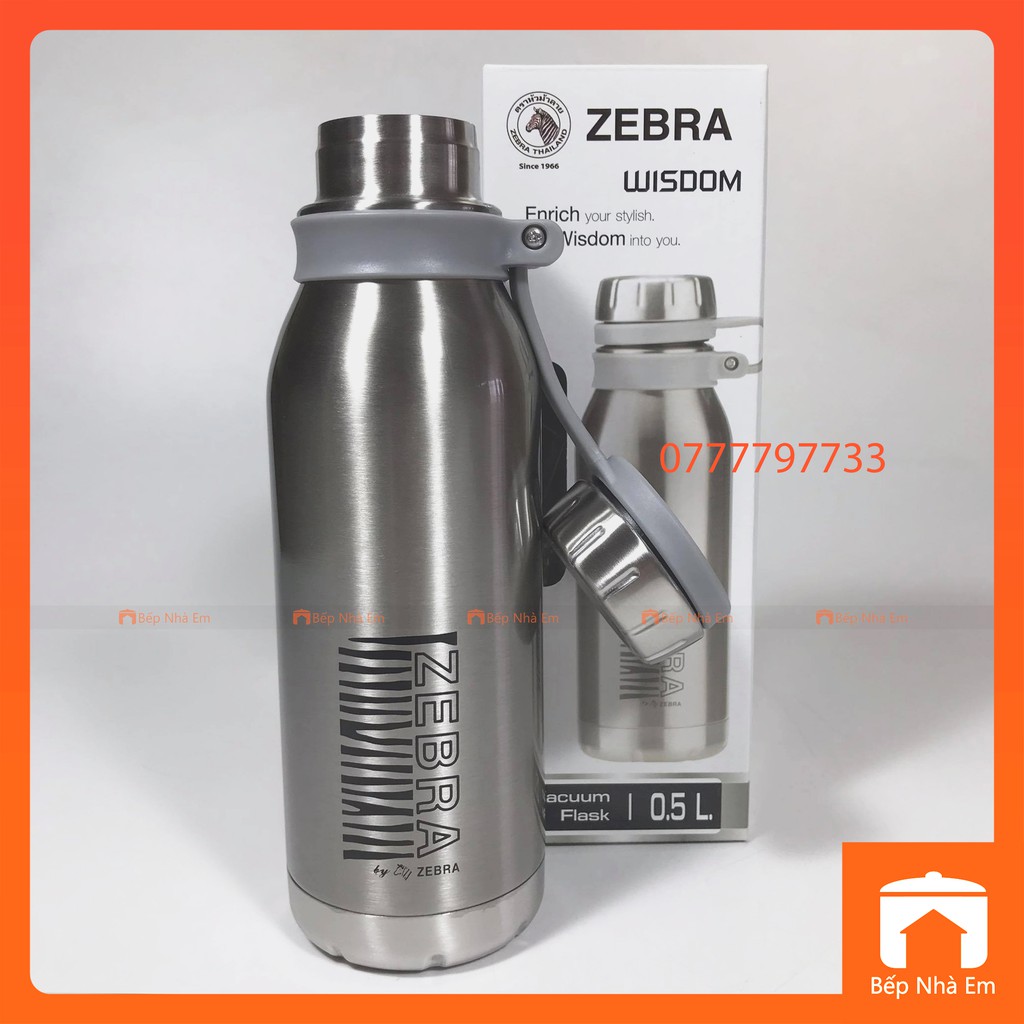 Bình Giữ Nhiệt ZEBRA Wisdom 0.5L_0.75L_1L (Inox 304) - 112635_112636_112637. Nhập Khẩu Thái Lan