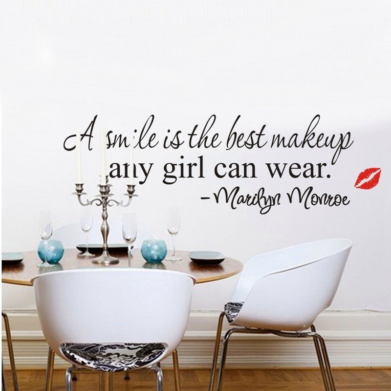 Nhãn dán tường hình câu châm ngôn của Marilyn Monroe độc đáo