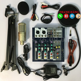 Trọn Bộ Mic Thu Âm Takstar PC-K200 + Mixer F4 Yamaha hát liver stream, hát karaoke gia đình