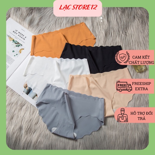 Quần lót nữ đúc su thun lạnh viền sóng không đường may mã QL3