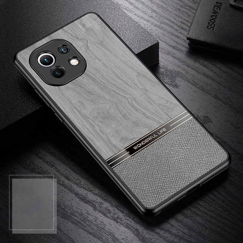 Ốp Điện Thoại Da Vân Gỗ Cho Xiaomi K40Pro K40s K50Pro 11 11Pro 11U 12 12Pro Redmi Note10 10Pro 11Pro 11 11T 11Tpro Note11TPro