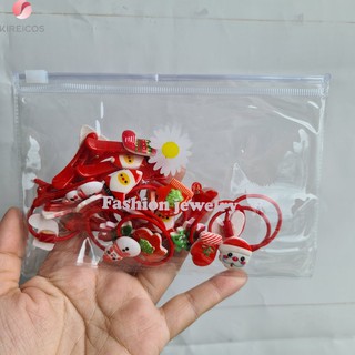 Set 20 Kẹp Tóc Cột Tóc Noel Siêu Cute Cho Bé Yêu