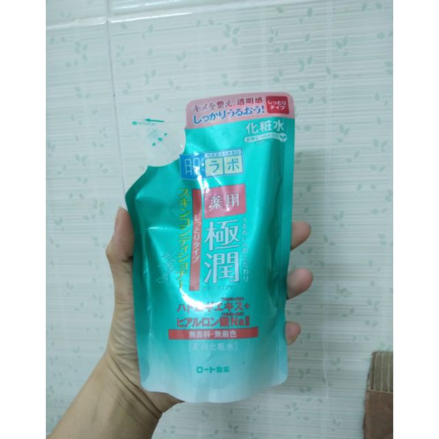 [ Chất lượng ] Túi lotion hadalabo 170ml cao cấp xanh lá da mụn