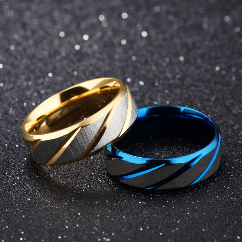 Nhẫn cưới thép titanium cho nam