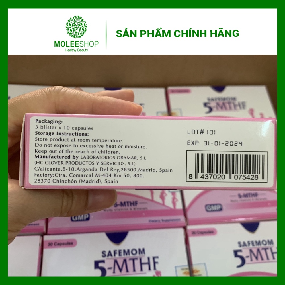 MoleeShop -  Safemom  5-MTHF [CHÍNH HÃNG] viên uống cho phụ nữ có thai