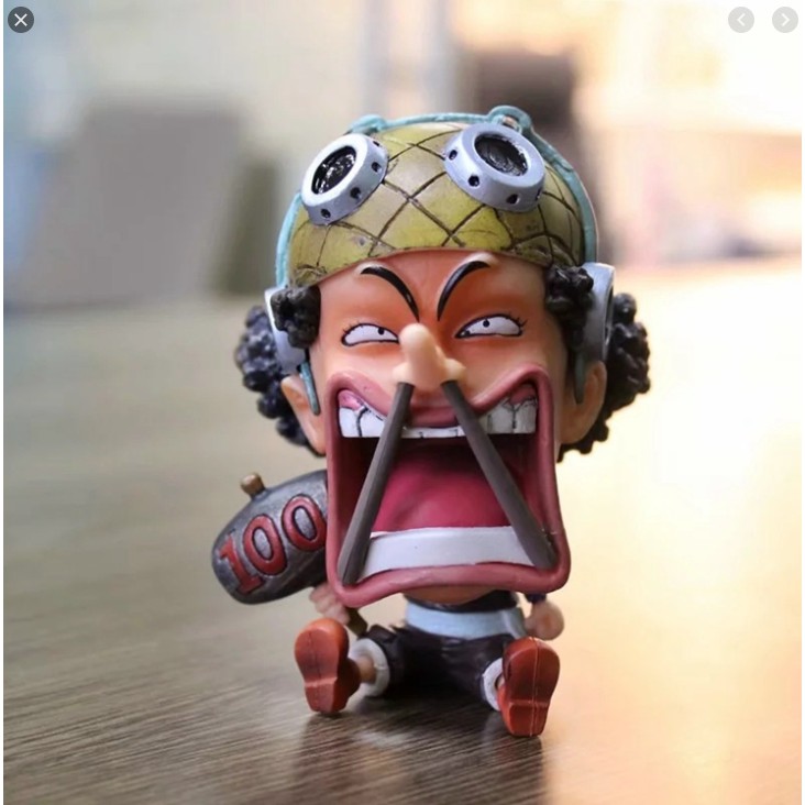 Mô hình Usopp chibi xạ thủ màu đậm tươi nét loại 1