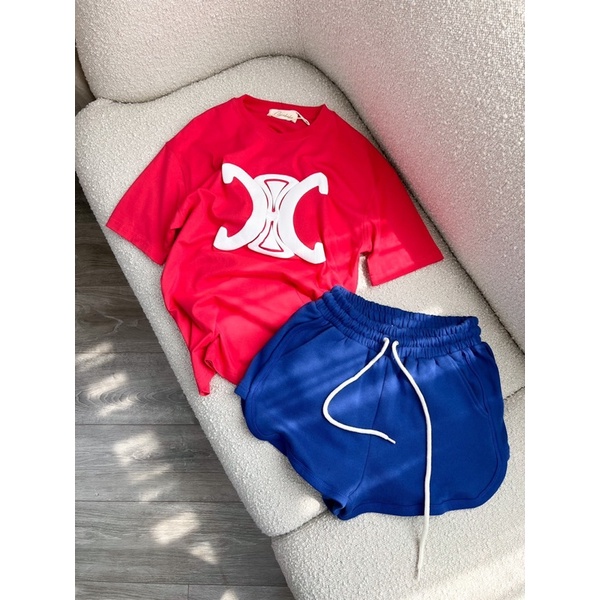 Short thun trơn 2 túi