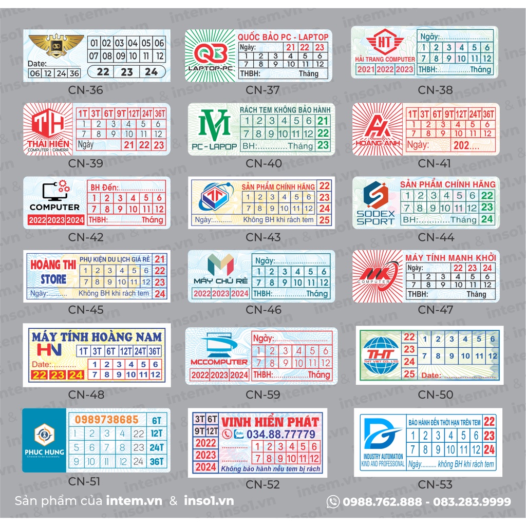 1000 TEM VỠ BẢO HÀNH, TEM VỠ NIÊM PHONG HÀNG HÓA, THIẾT KẾ THEO YÊU CẦU