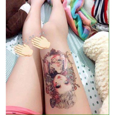 [ SIÊU GIẢM GIÁ TATTOO NAM ] Hình xăm dán tatoo Cô Gái - miếng dán hình xăm đẹp dành cho nam