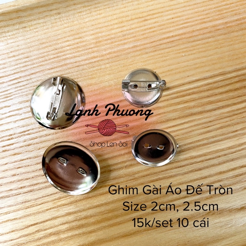 Ghim Gài Áo Sắt Tròn, Trang Trí Áo, Túi Xách Thời Trang