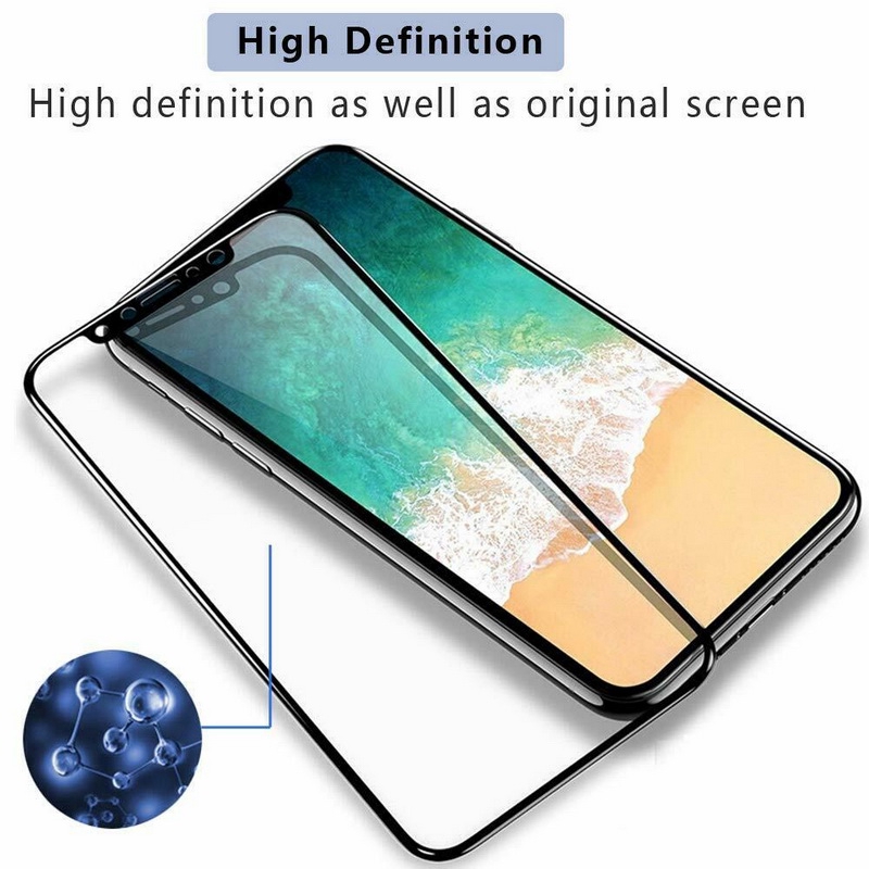 【Ship by Box】Kính Cường Lực 10d Bảo Vệ Màn Hình Toàn Diện Cho Iphone X Xr Xs Max