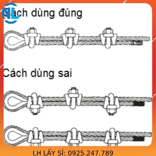 Ốc Siết Cáp INOX 304 ( Bịch 5 cái ) capthepgiasi NAM LONG CHÂU