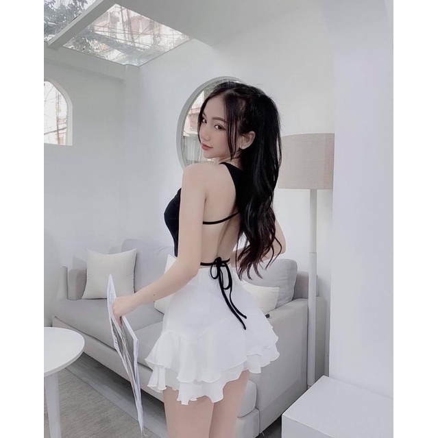 Chân váy xoè bèo tầng có quần trong nhiều màu Yn