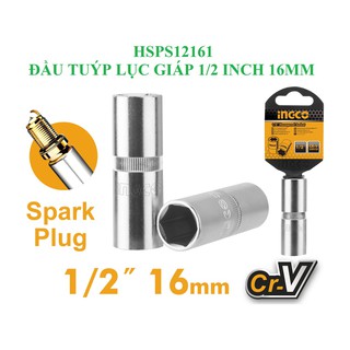 Hsps12161 đầu tuýp mở bugi 1/2"- 16mm hiệu ingco