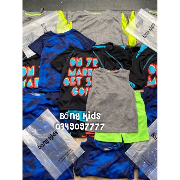 Bộ Hè Bé Trai Vải Thông Hơi Spotted