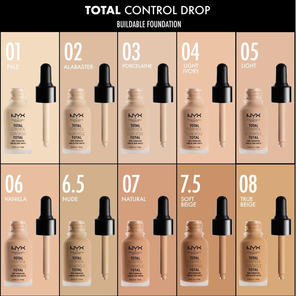 NYX - Kem nền kiểm soát dầu Total Control Drop Foundation 13ml | BigBuy360 - bigbuy360.vn