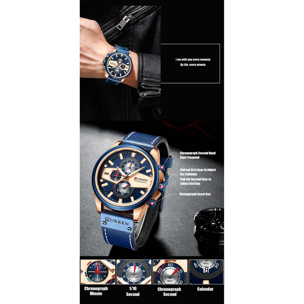 Đồng Hồ Quartz CURREN Chống Thấm Nước 8394 XS