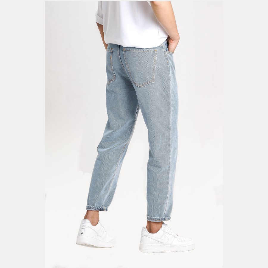 Quần Jean Baggy Nam Trơn Xanh Ống Suông Rộng Style Hàn Quốc Hàng Loại 1 (TR02)