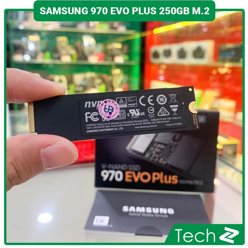 Ổ cứng SSD Samsung 970 EVO Plus 250GB M.2 PCIe NVMe 3x4 (Đọc 3500MB/s - Ghi 2300MB/s) - (MZ-V7S250BW)