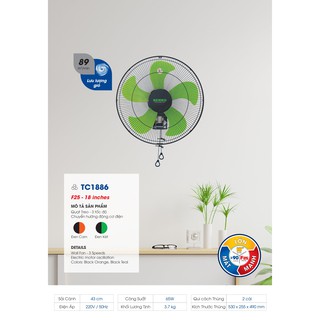 Quạt treo 2 dây Senko TC1886 (giao màu ngẫu nhiên)