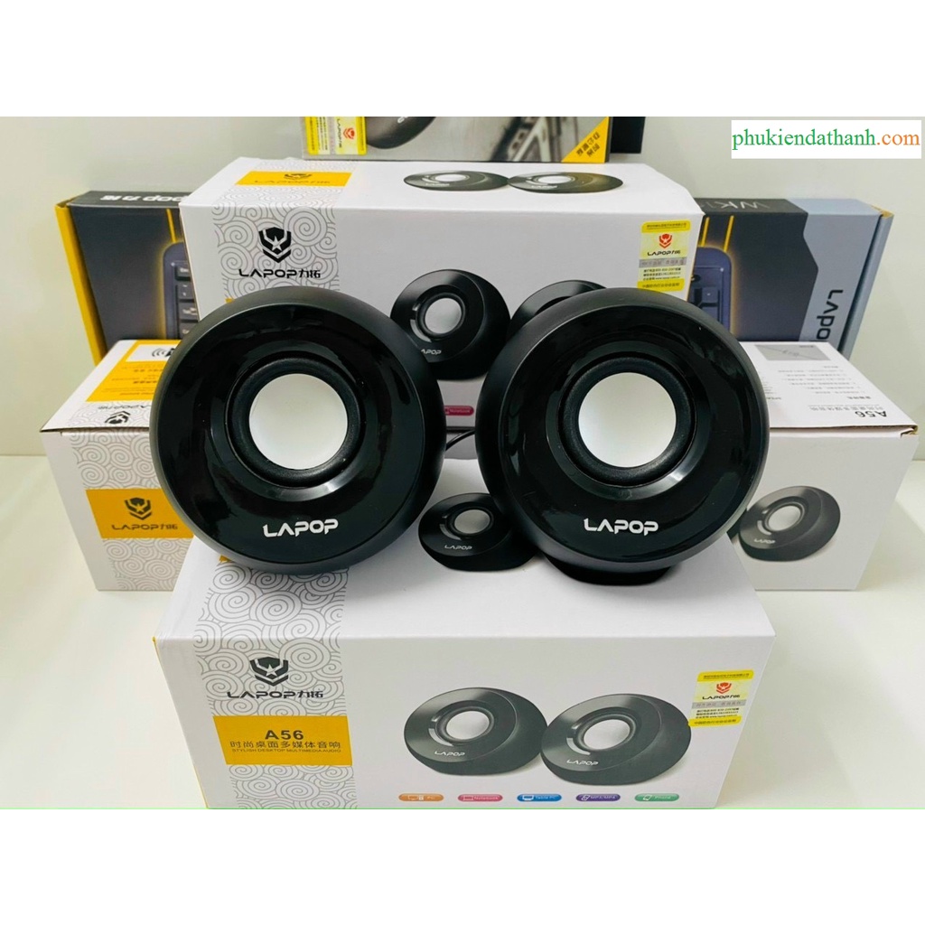 Loa LAPOP A56 cổng USB sử dụng cho lapop, máy tính