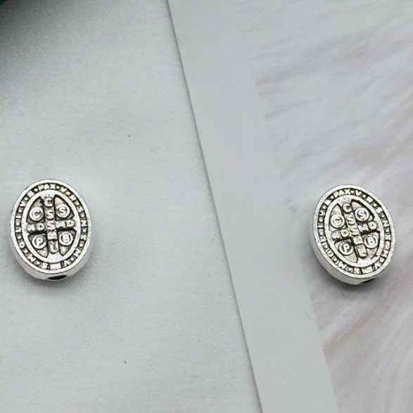 Thánh Giá xỏ vòng Mân Côi vòng đeo tay hợp kim kẽm phụ kiện handmade Công Giáo TG06