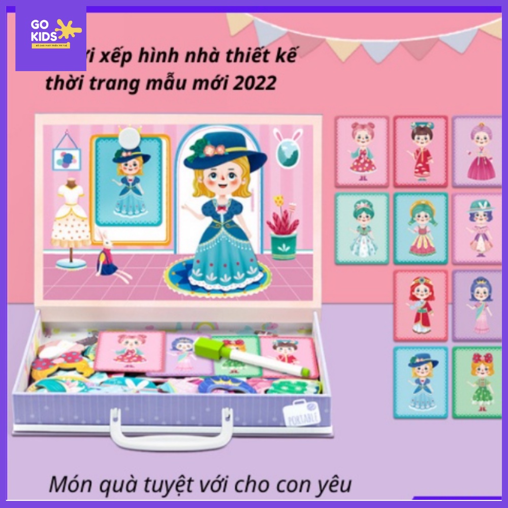 Bộ đồ chơi ghép hình, xếp hình nhà thiết kế thời trang mẫu mới năm 2022 cho trẻ em