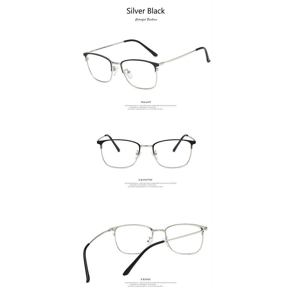 Mắt kính gọng kim loại dáng vuông phong cách Hàn Quốc cho nam và nữ