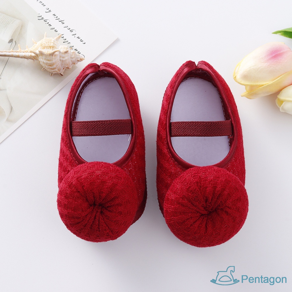 Giày Búp Bê Đế Mềm Chống Trượt Cho Bé Gái 0-12 Tháng Tuổi