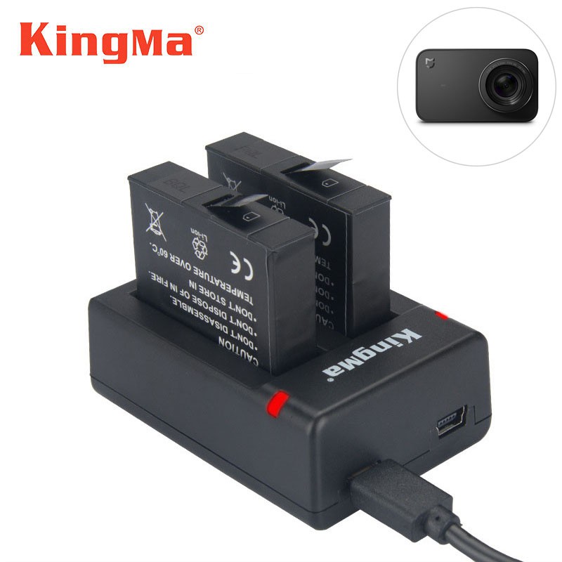 Combo sạc đôi + 2 pin Kingma cho Xiaomi Mijia ActionCam 4K