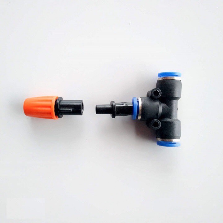 Béc phun sương đơn nối ống hơi 8mm Béc có thể điều chỉnh được tưới lan, làm mát mái tôn, chống bụi, tưới rau