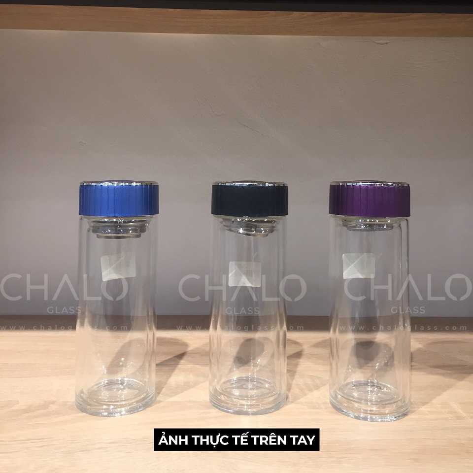 Bình thuỷ tinh chịu nhiệt đựng trà cá nhân cho dân văn phòng 300ml - BTR01 - BTR02