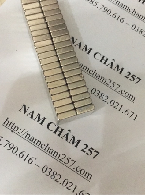Nam châm viên khối 25x15x5mm siêu mạnh, loại nam châm trắng đất hiếm 25x15x5mm lực hút siêu mạnh