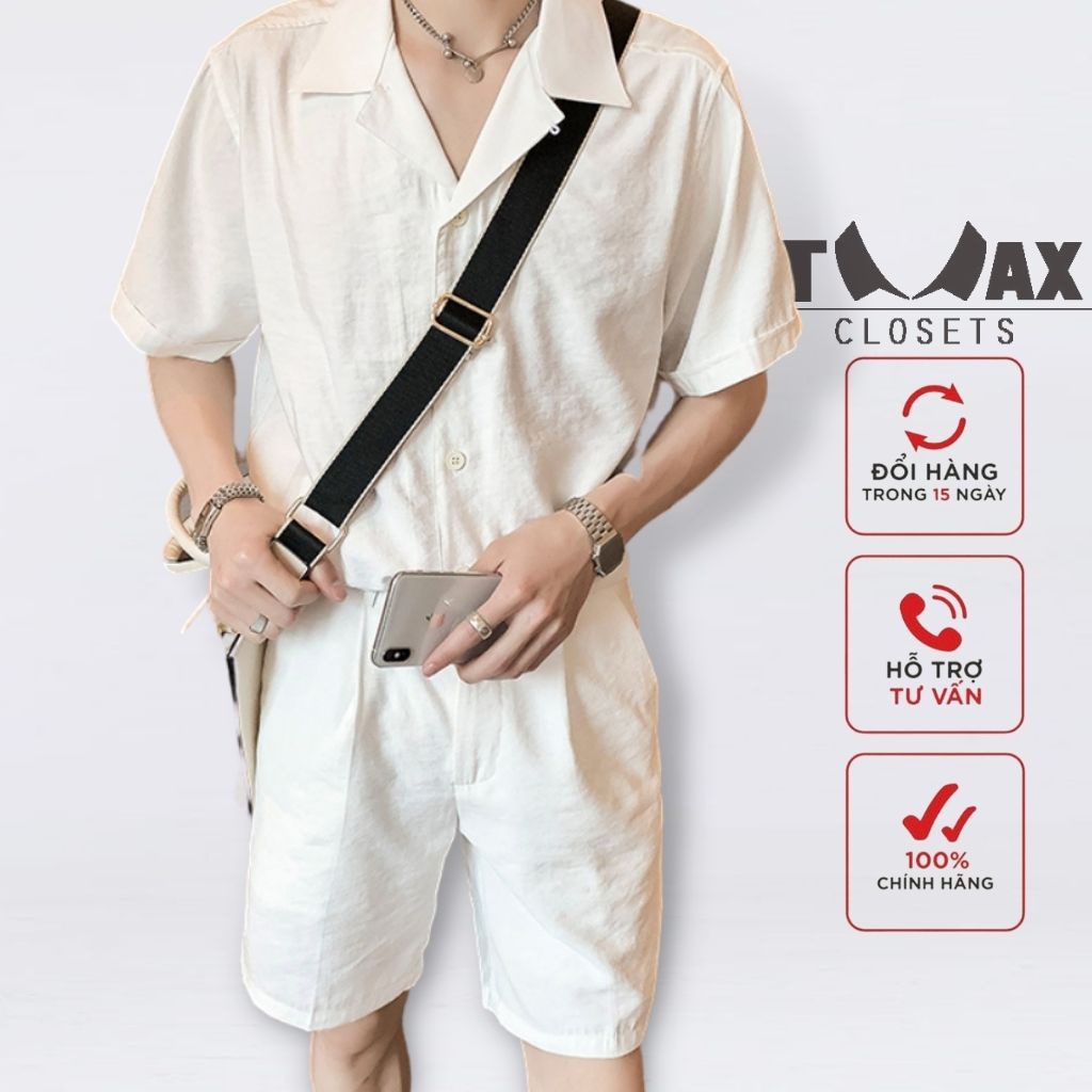 Bộ đũi ngắn tay cao cấp TMAXCLOSETS - sét quần áo ngắn tay vải đũi THÁI, chất vải thoáng mát, dễ chịu, TM-SET1027