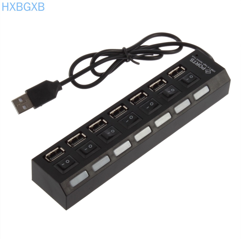 Bộ Chia 7 Cổng Usb 2.0 Tốc Độ Cao Có Công Tắc Cho Điện Thoại