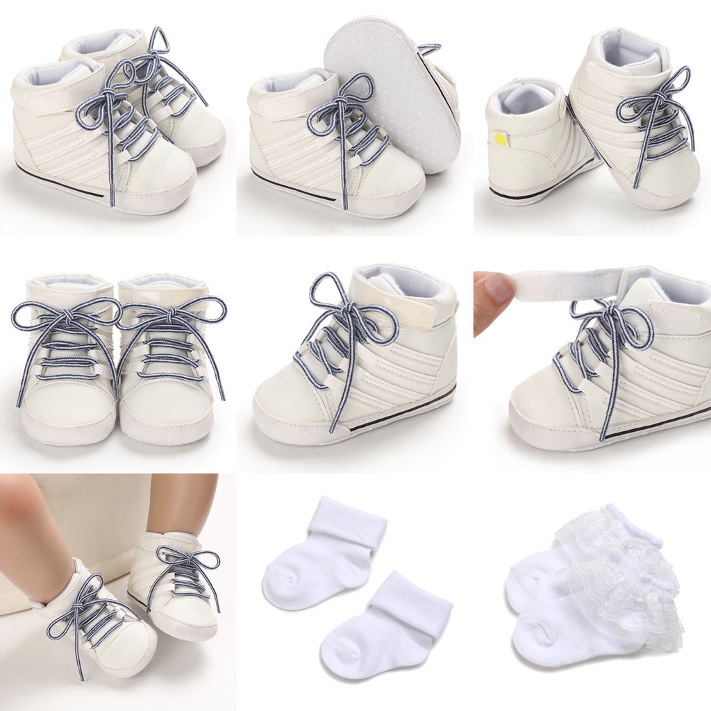 Giày Thể Thao Trắng Đế Mềm Cho Bé walkers