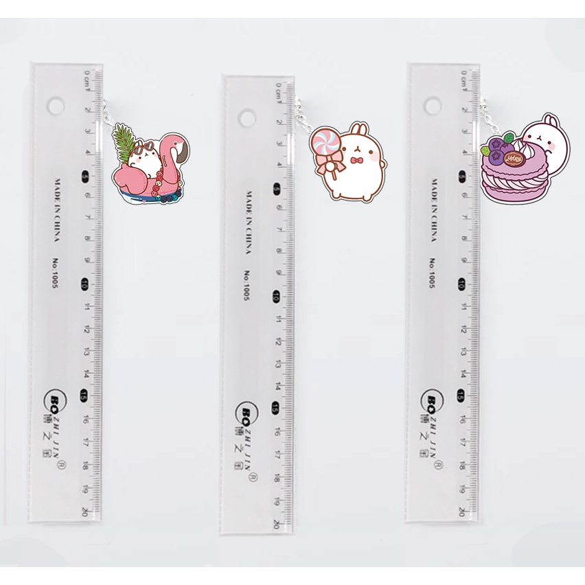 thước kẻ treo molang TKT26 thước kẻ cute dễ thương hoạt hình thần tượng